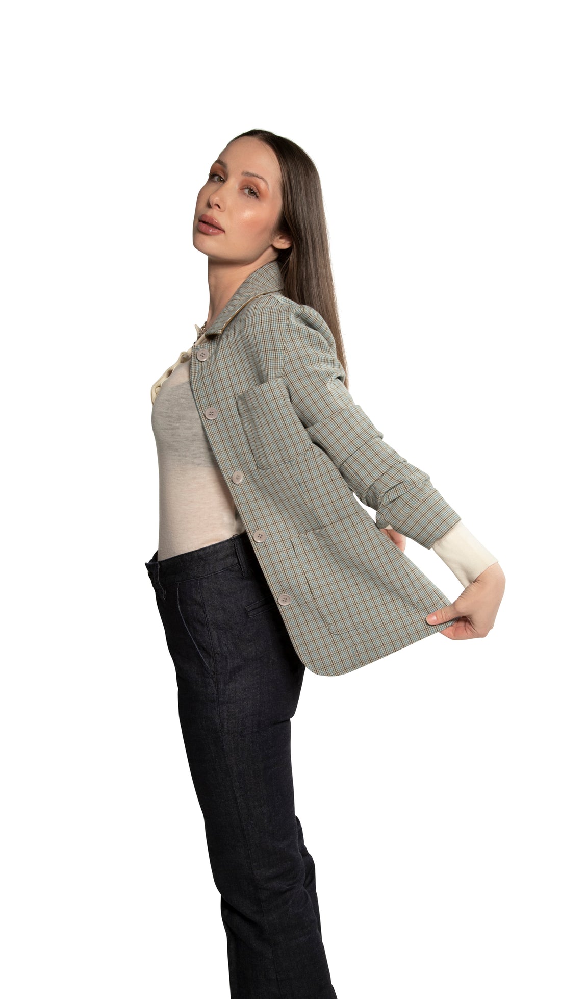 Button Front, Patch Pocket Task Jacket With Elbow Patches