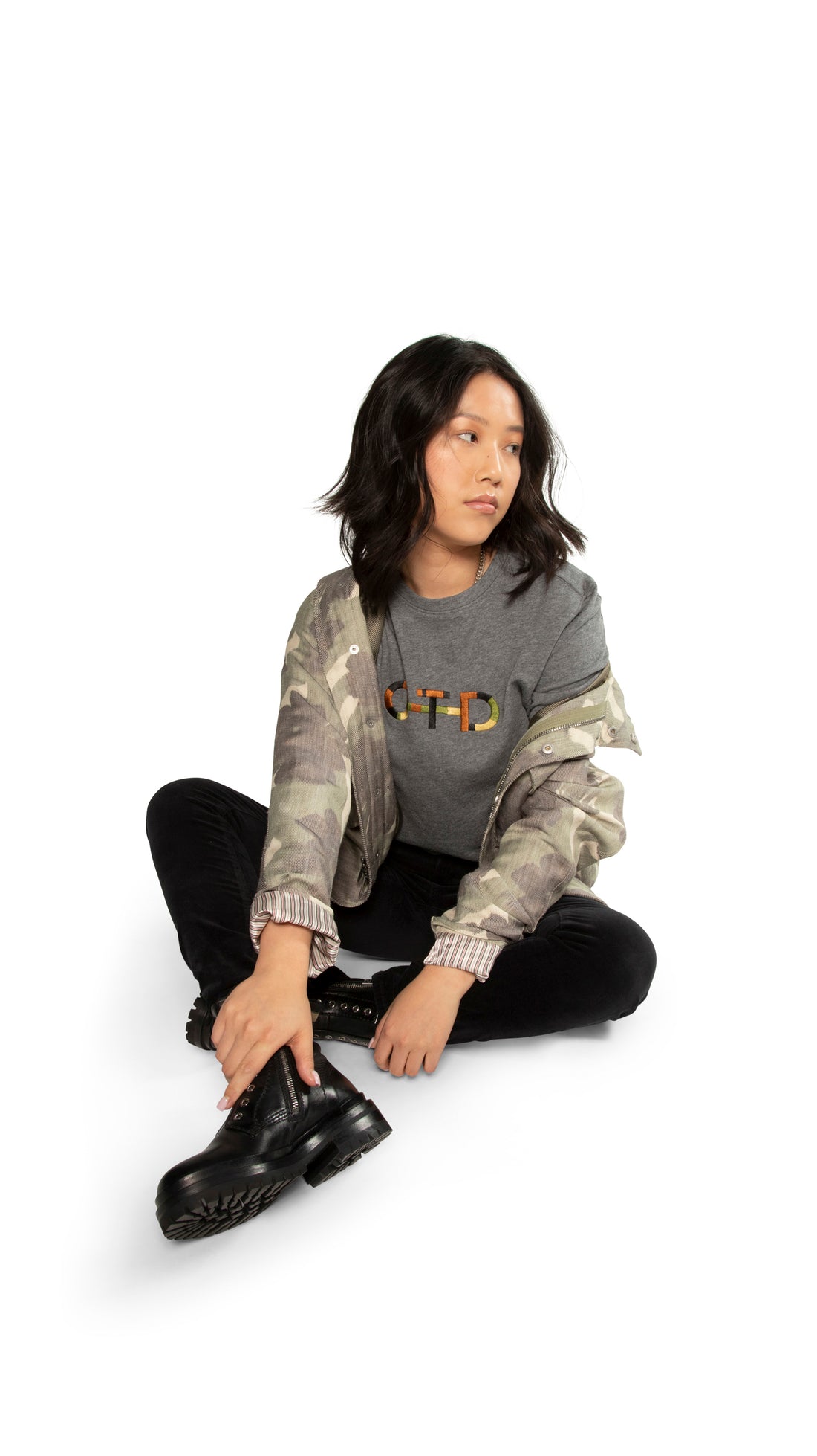 Camo Logo Embroidered Tee