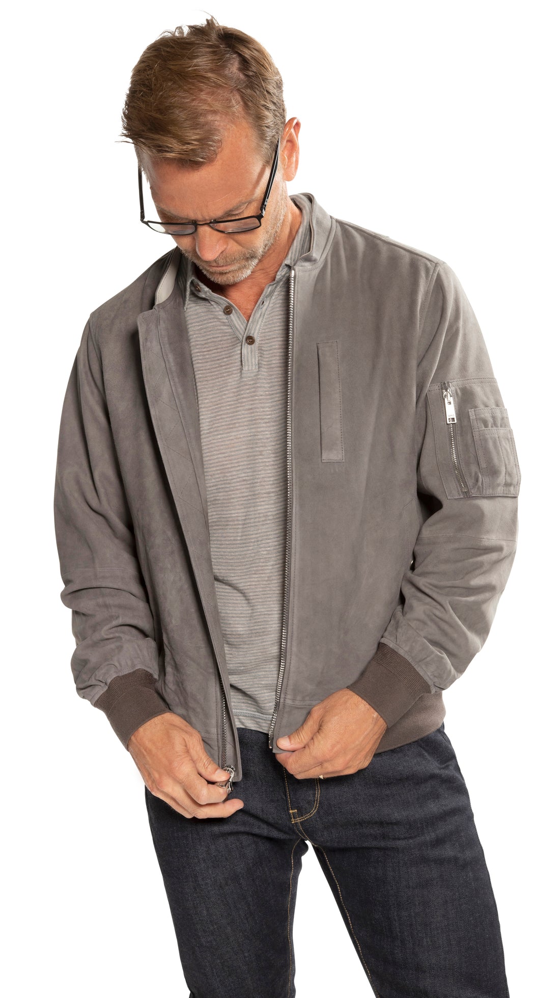 Lightweight Suede Flight Jacket