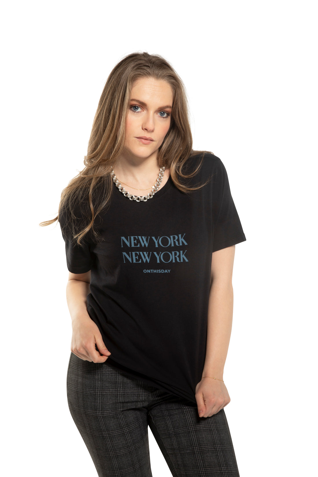 "new york new york" Graphic Short Sleeve Knit Tee