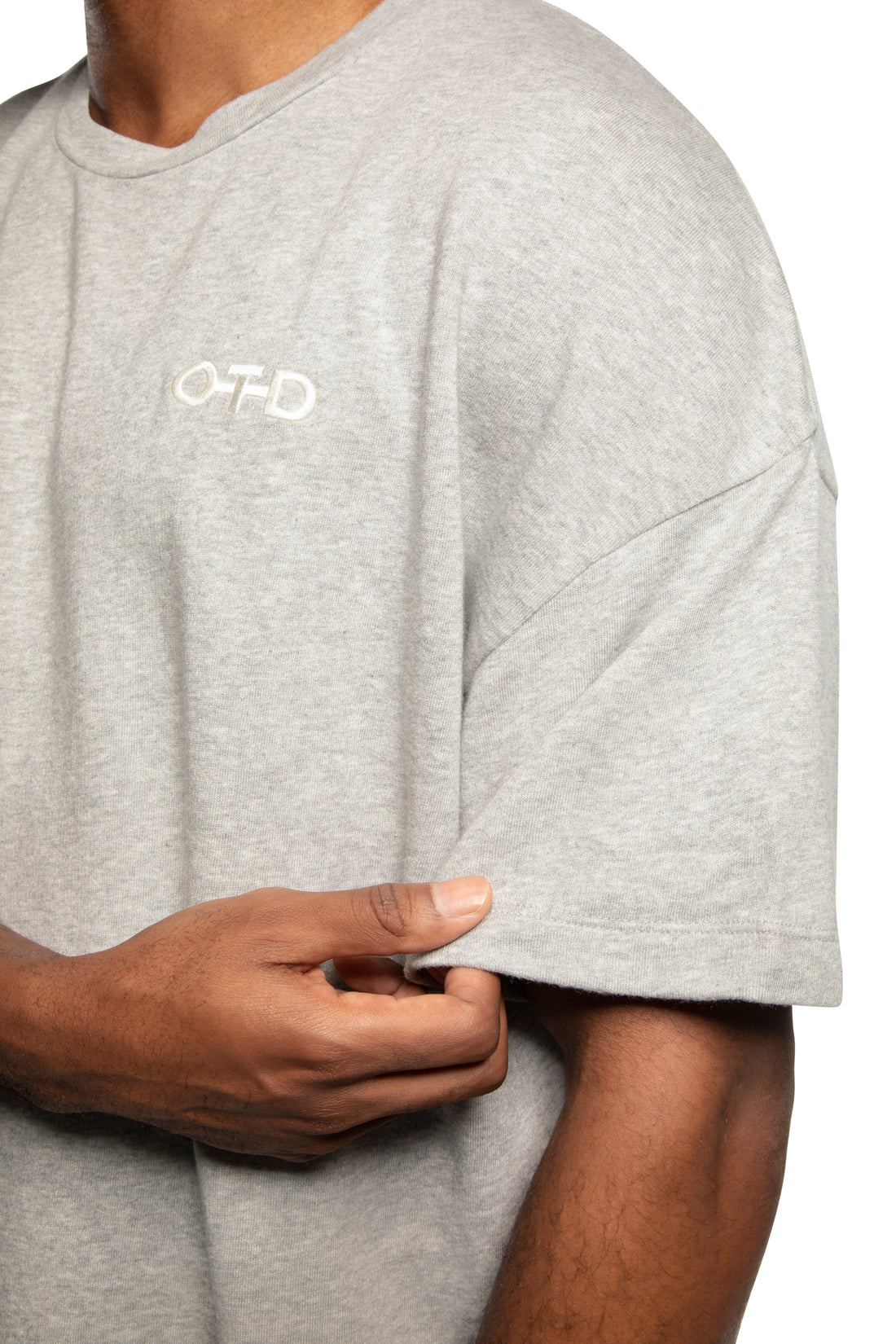 Oversized Crewneck Tee (Light Grey Heather)