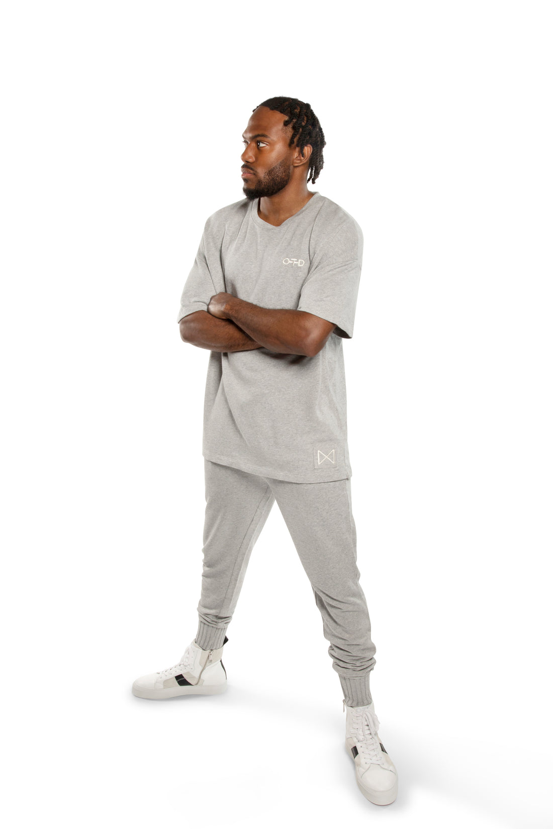 Lightweight French Terry Jogger (Light Grey Heather)