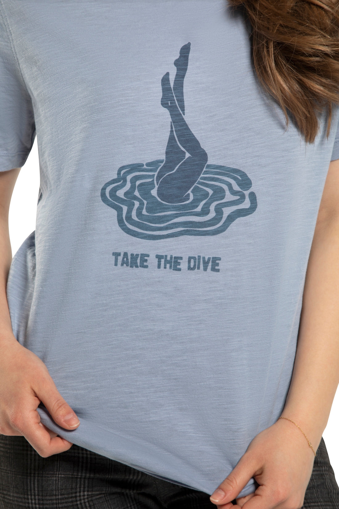 "take the dive" Graphic Short Sleeve Knit Tee