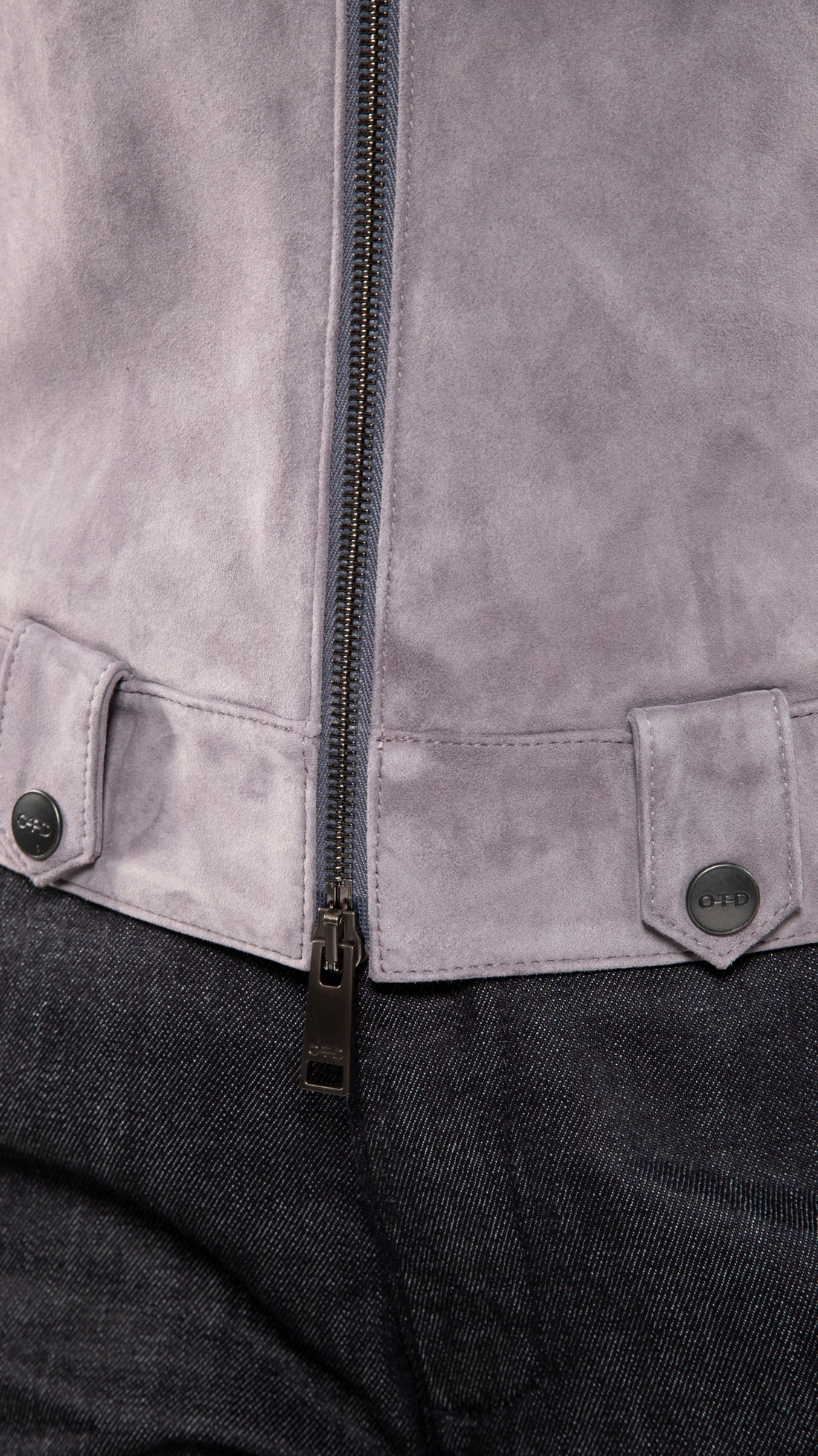 Ultra-Fine Suede Zip Front M.C. Jacket