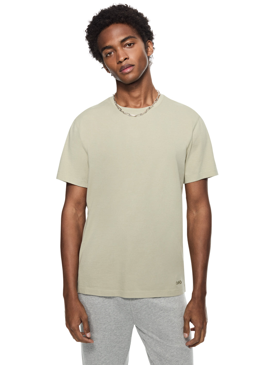 Compact Jersey Crewneck Tee (Pale Sage)