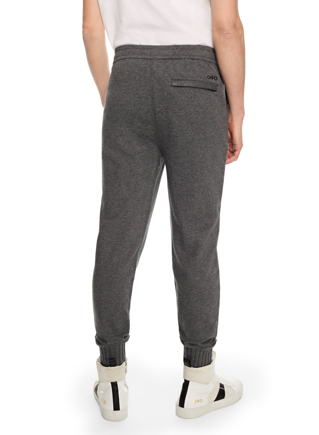 Sweatpant With Sweater-Rib Knit Cuff (Charcoal Heather)