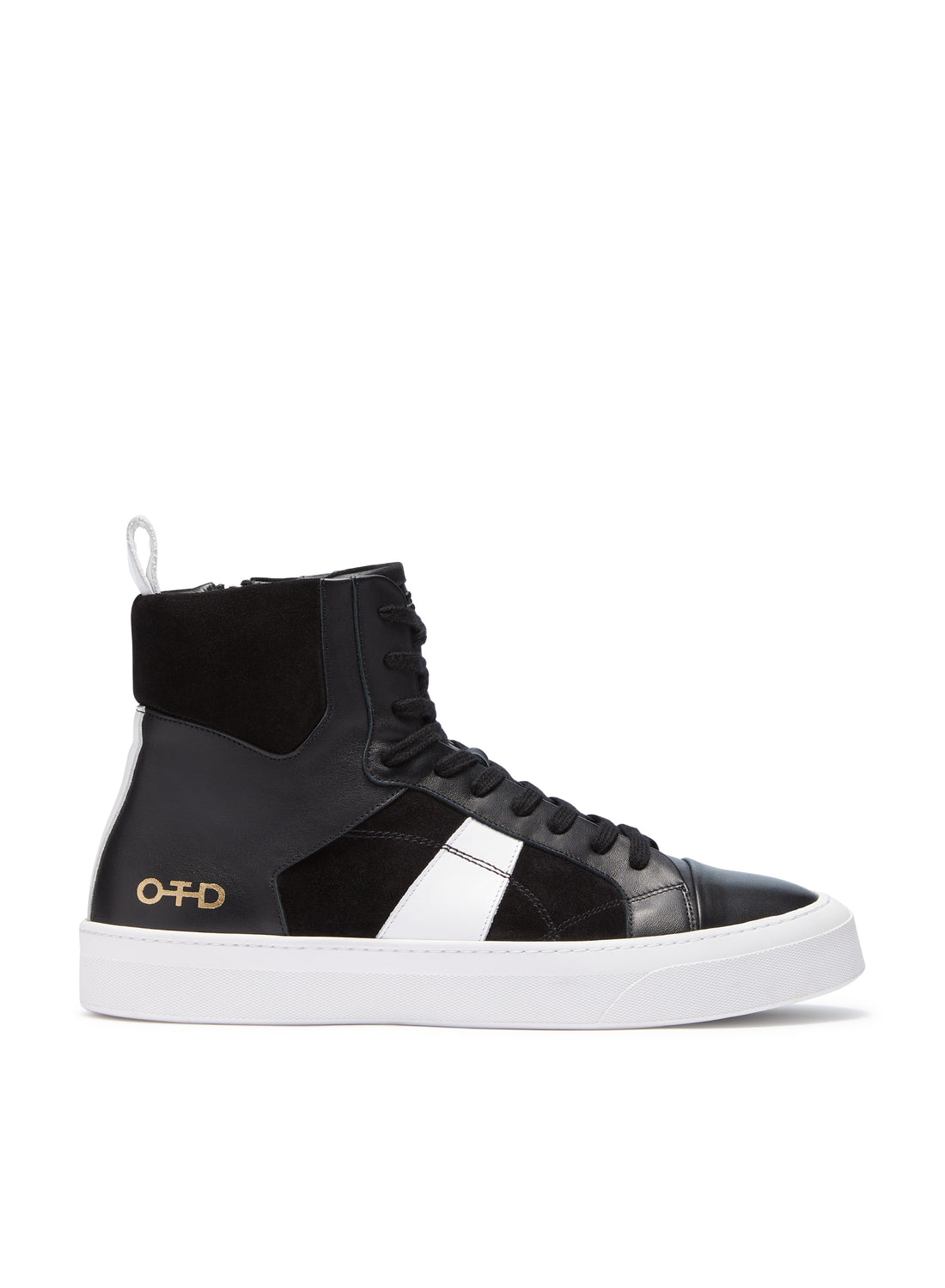 Black Men's High-Top Zip Sneakers