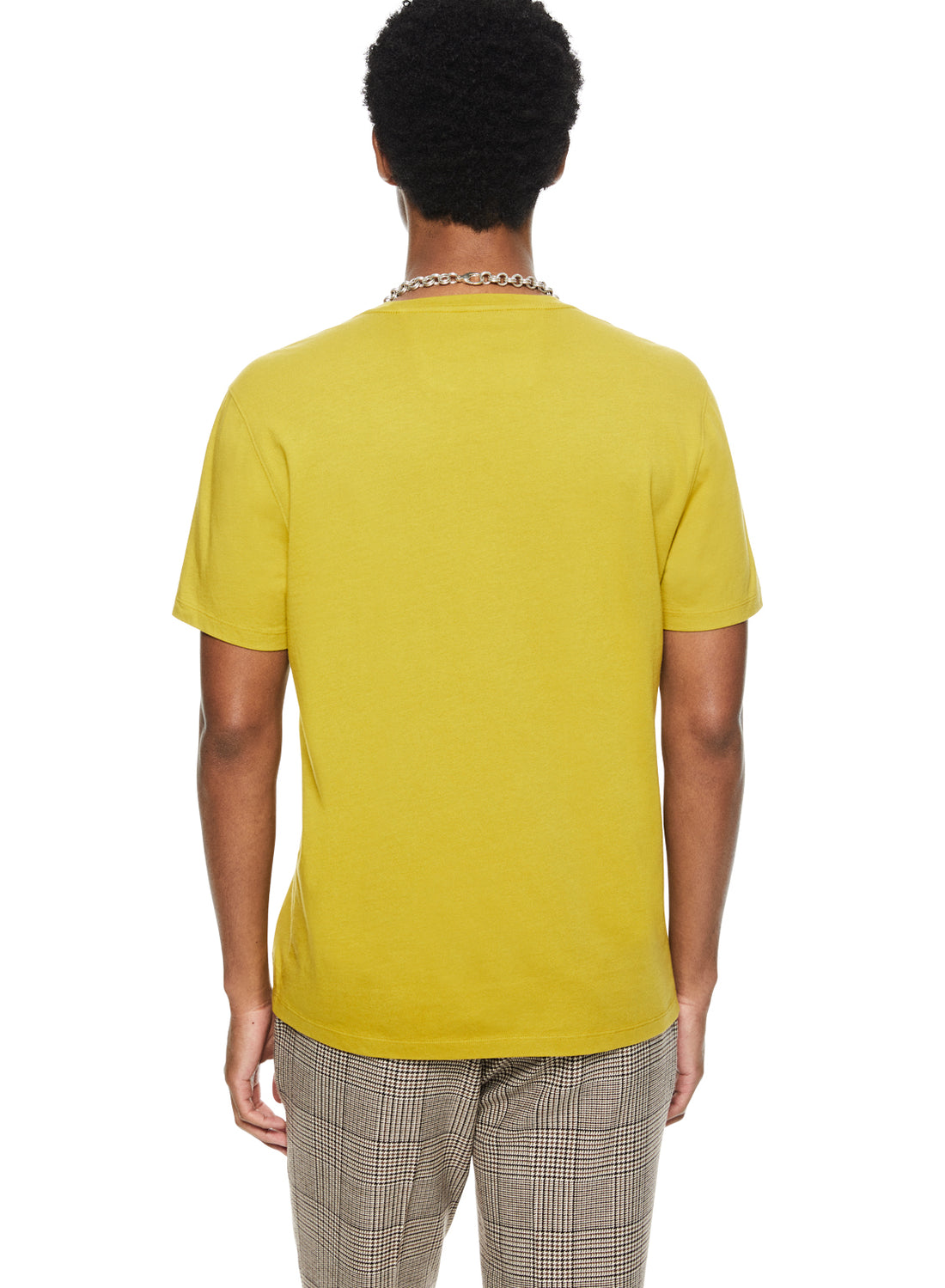 Back of Men's Green Envy Cotton-Jersey Tee