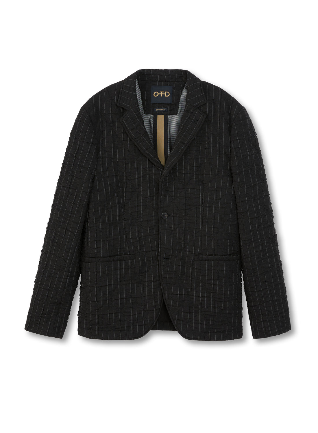 Side of Men's Oat Single Button Blazer