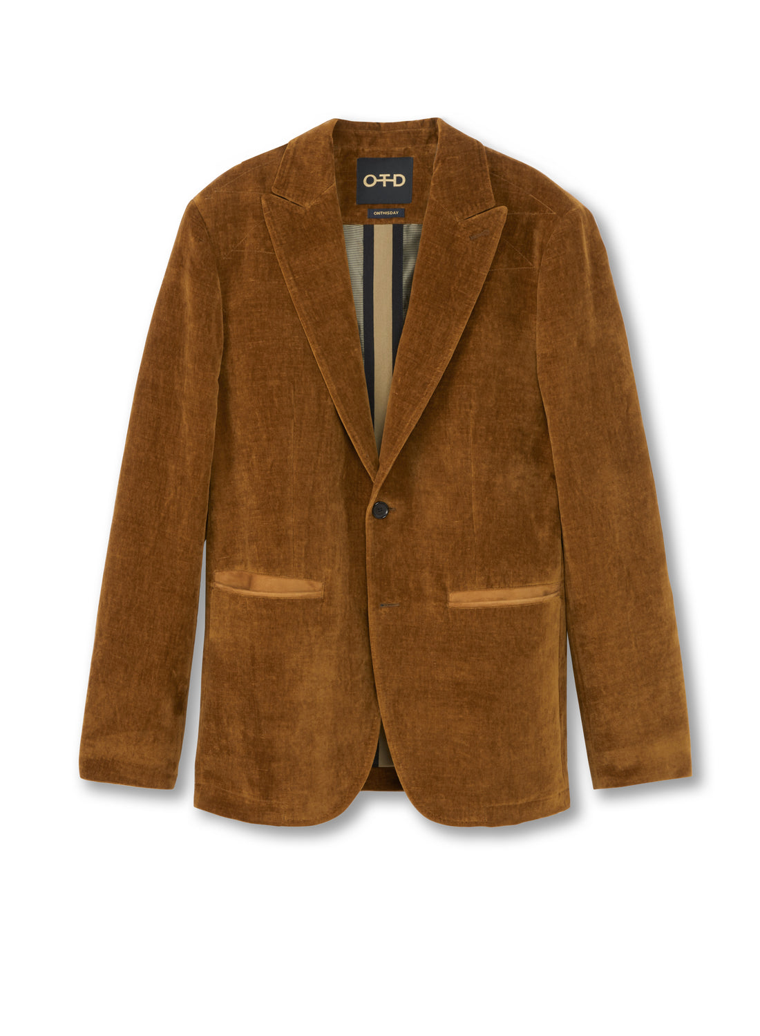 Front of Men's Herringbone Single-Breasted Jacket - Image #2