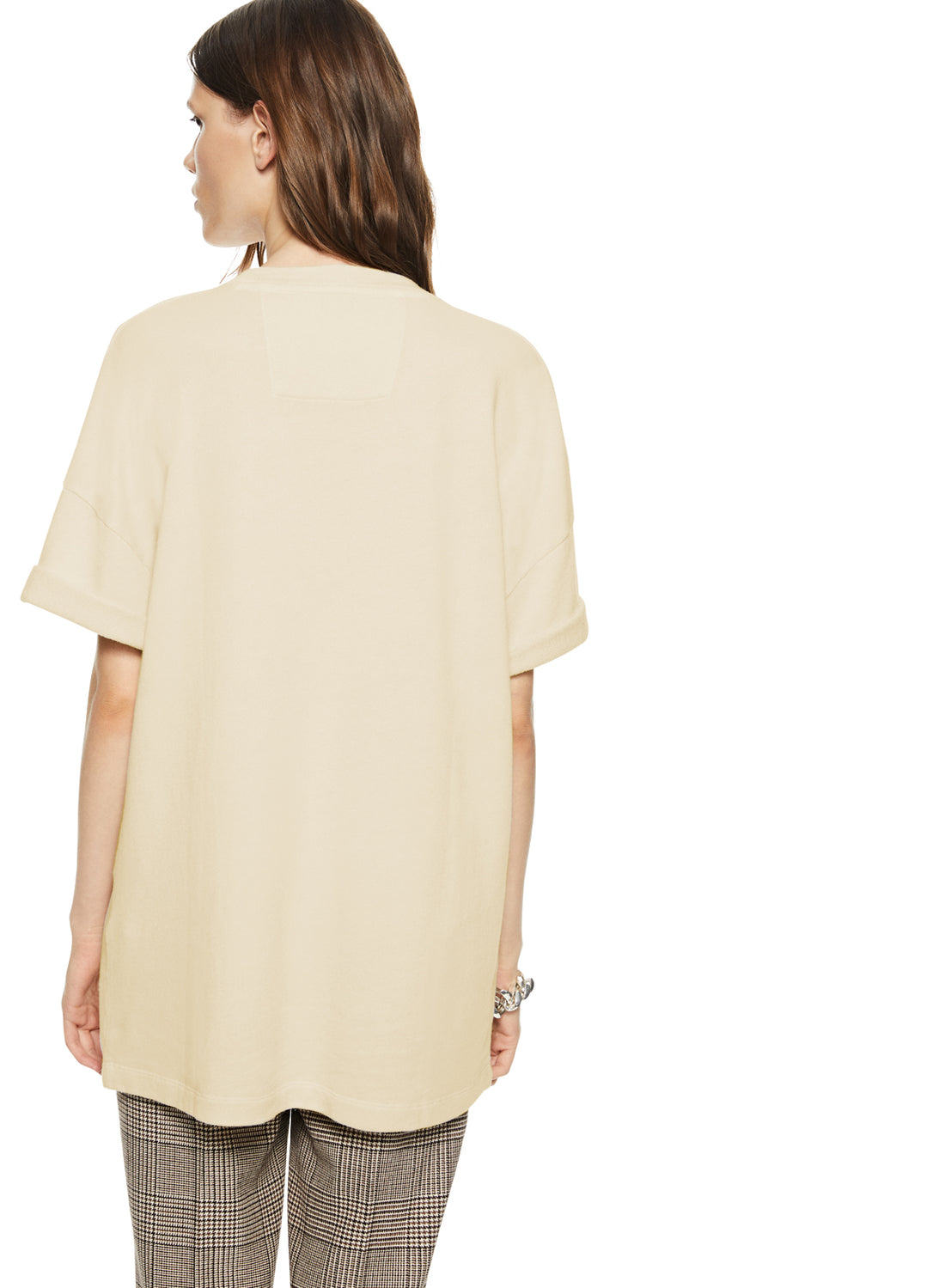 Back of Ivory Oversized Crewneck Tee