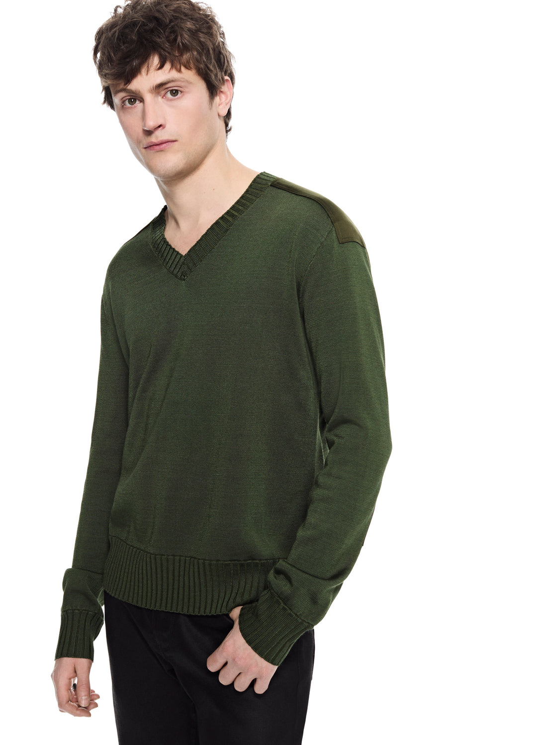 Commander V-Neck Sweater (Pine)