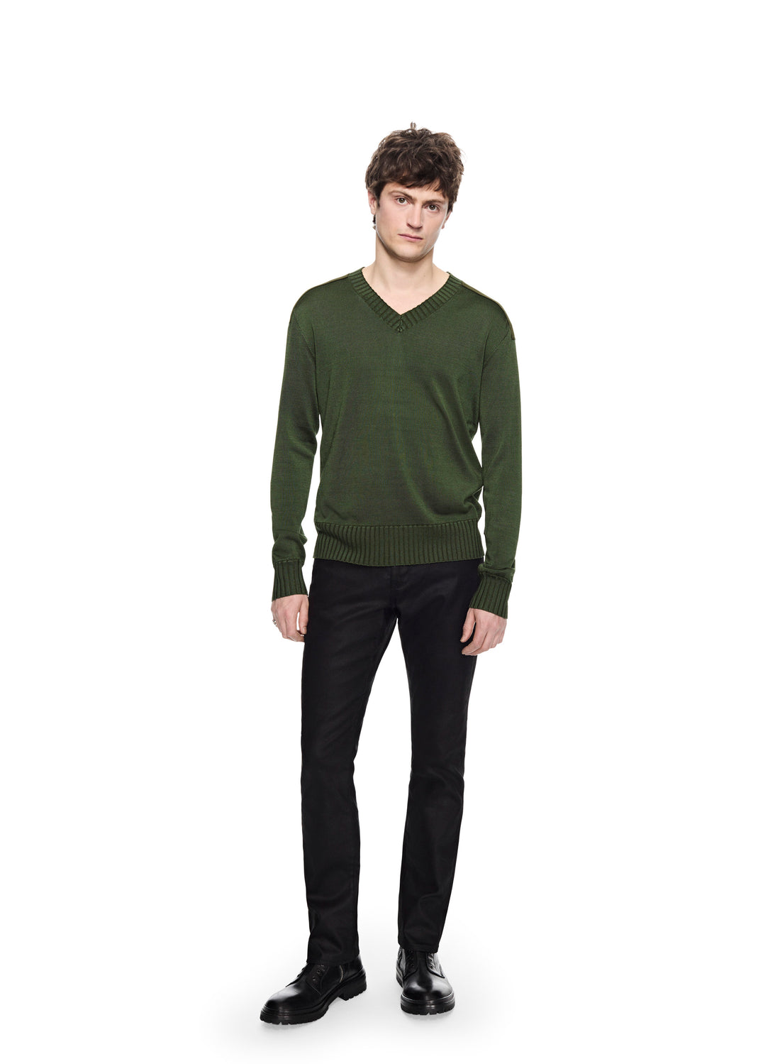 Commander V-Neck Sweater (Pine)