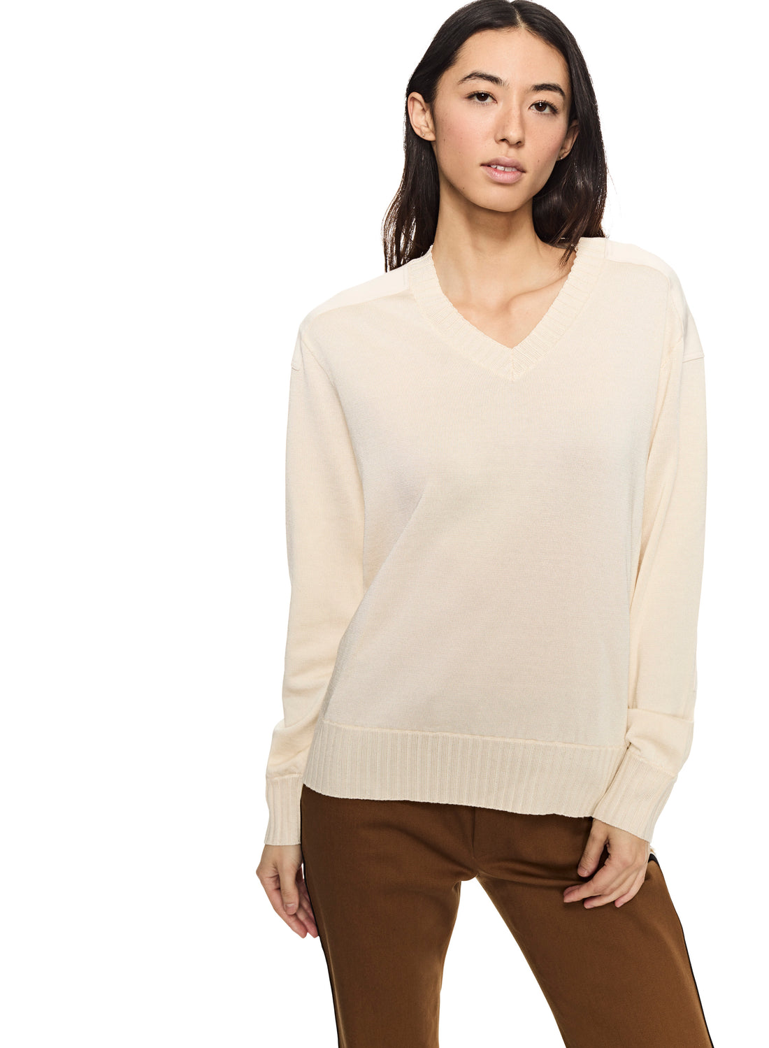 Commander V-Neck Sweater (Ivory)