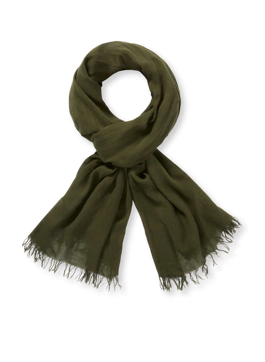 Woman in Ivory Cashmere-Blend Scarf