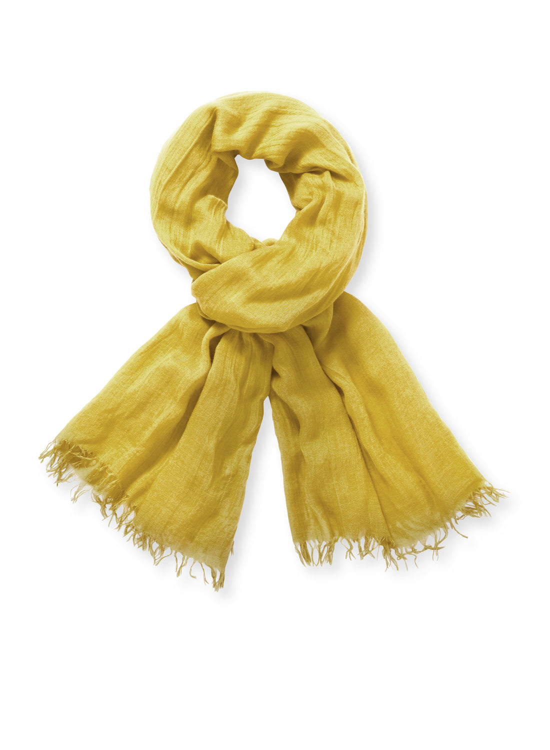 Woman in Dark Olive Cashmere-Blend Scarf