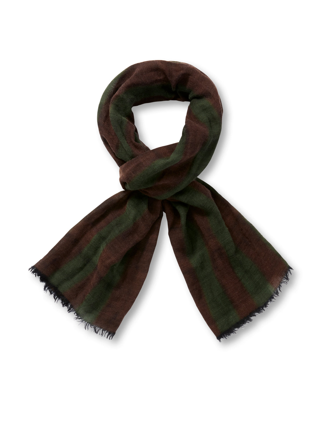 Man in Charcoal Shaded Plaid Wool Scarf