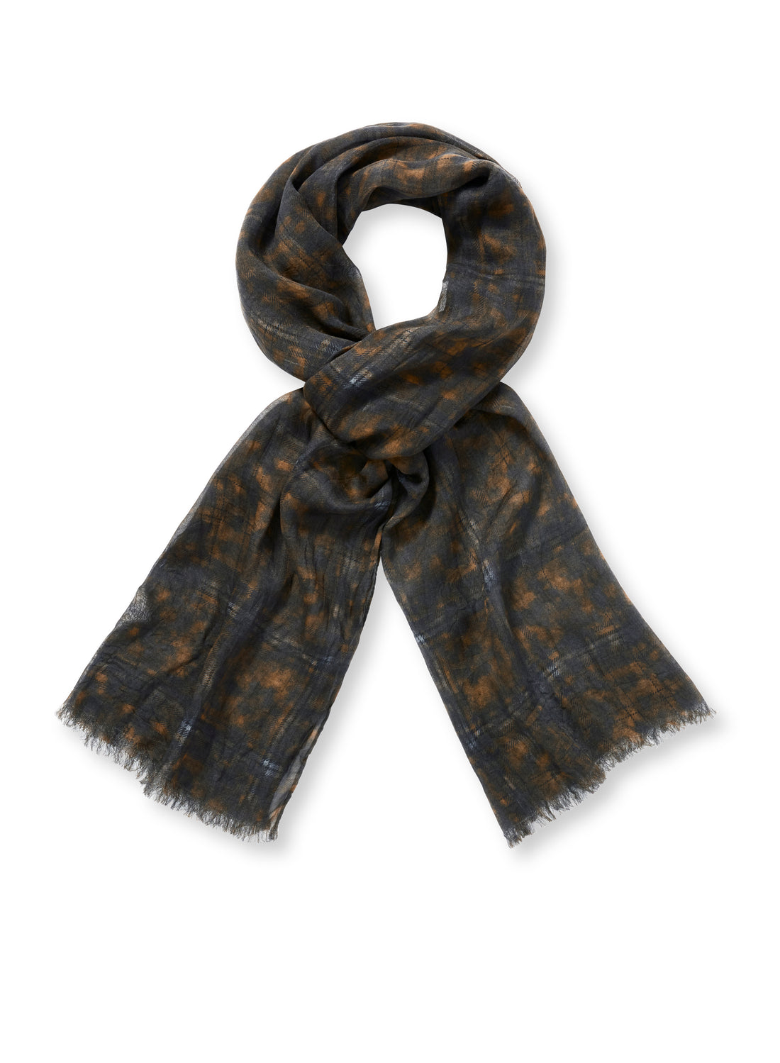 Unisex Olive Multi Tie-Dye Modal Scarf