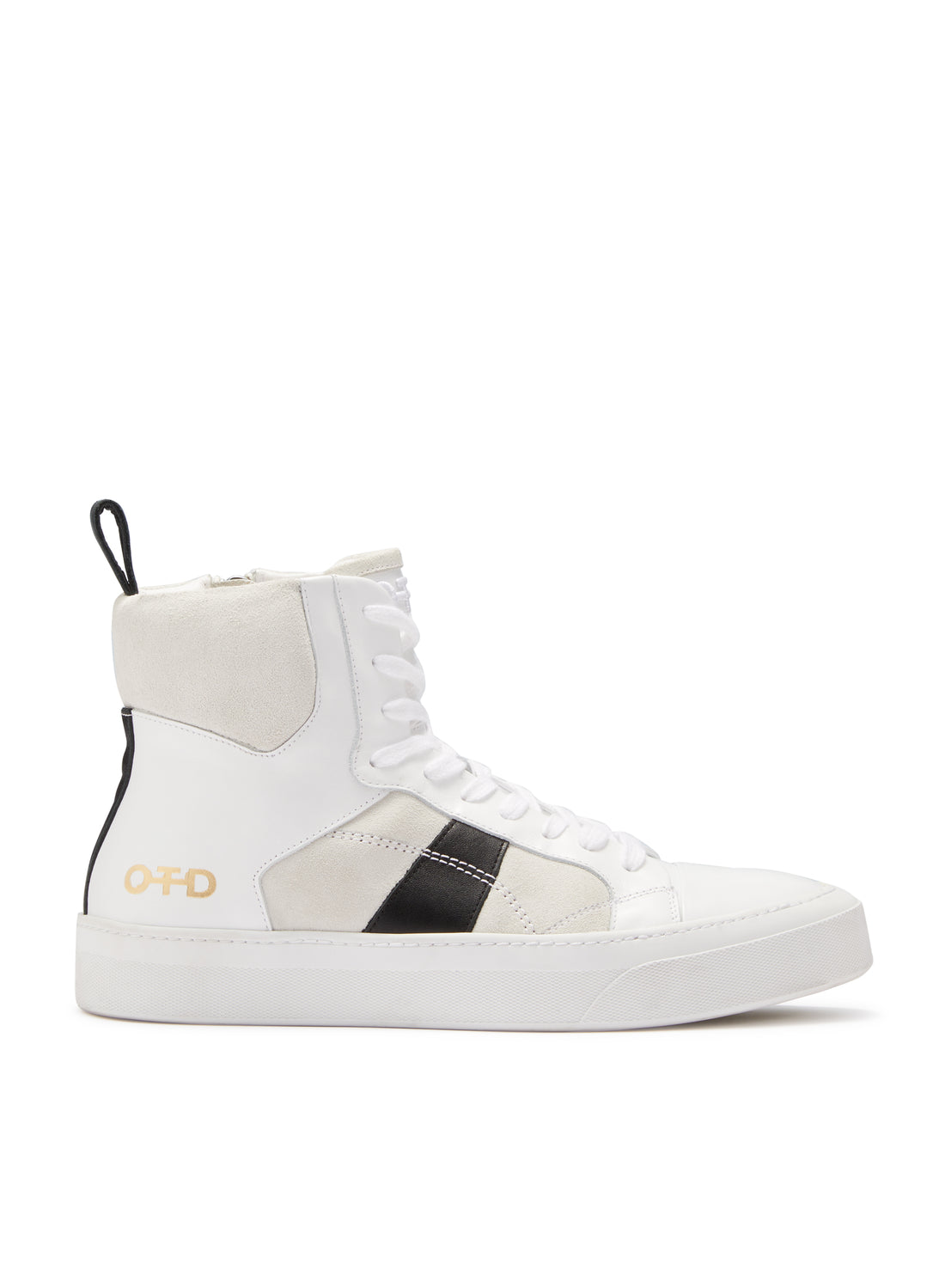 Women's White High-Top Zip Sneaker