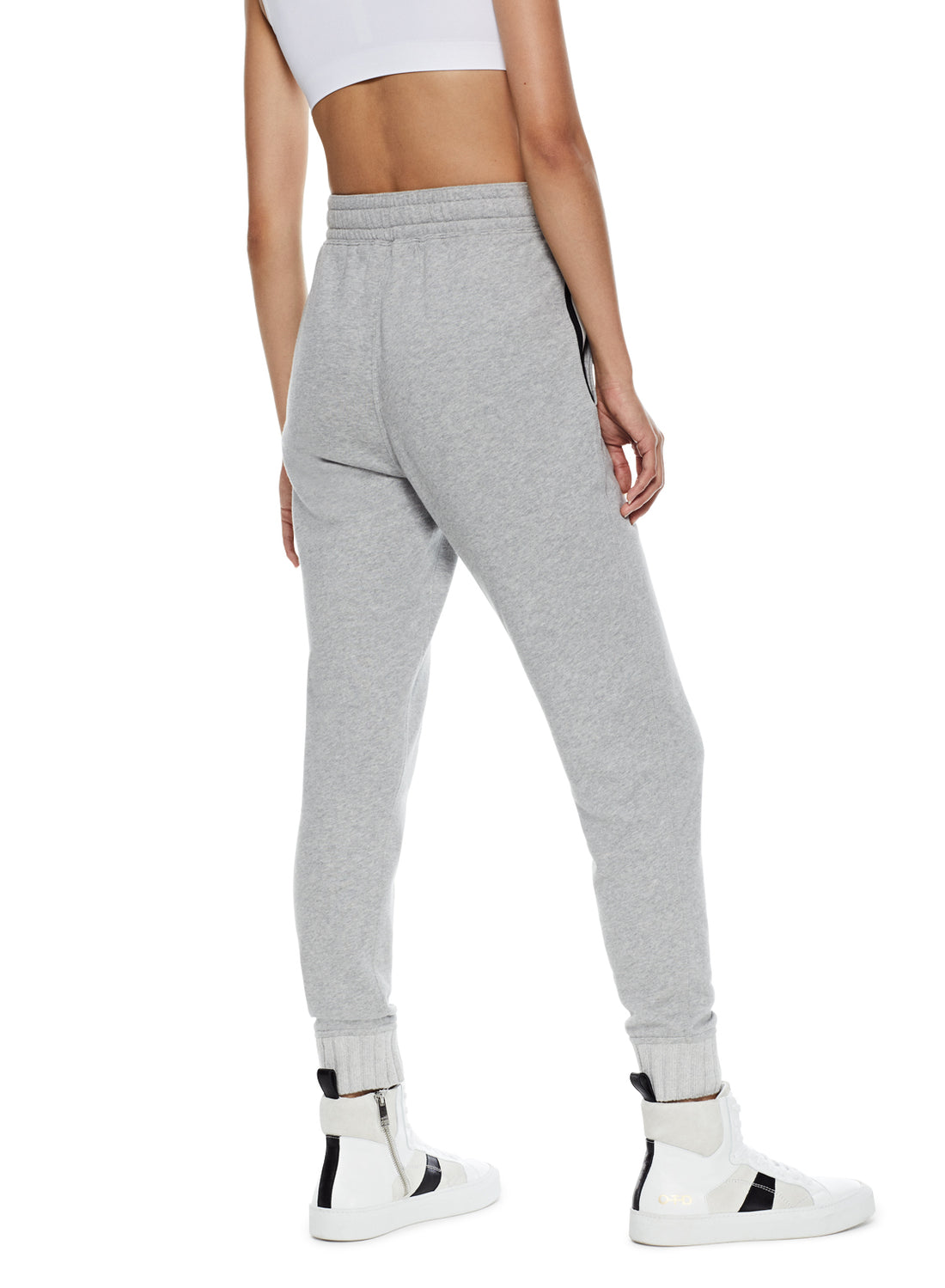 Back of Signature Pocket Stripe Sweatpants