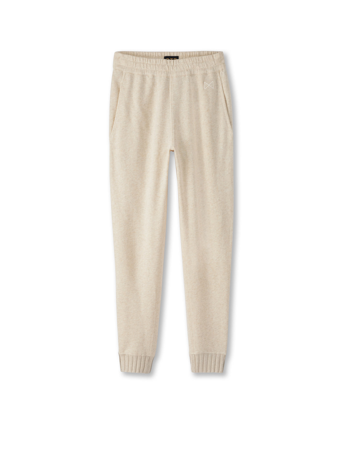 Back of Ivory Signature Pocket Stripe Sweatpant