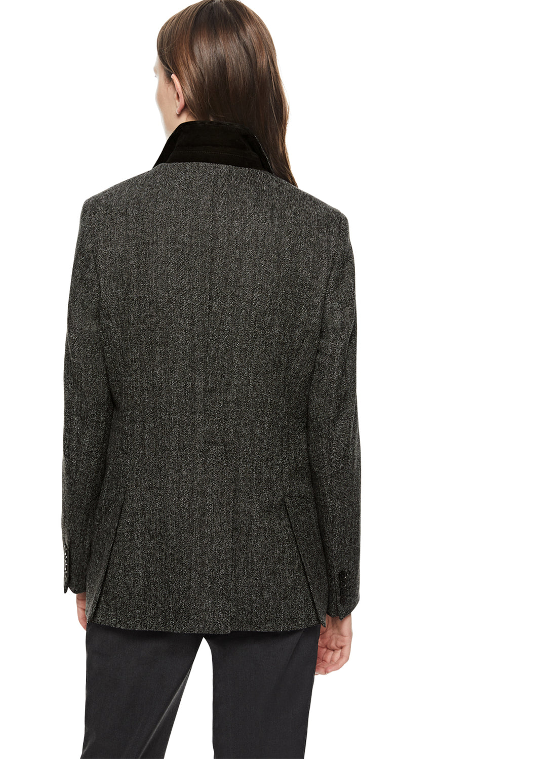 Back of Women's Iron Herringbone Car Wash Jacket