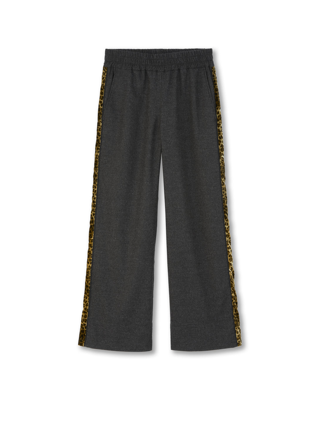 Back of Women's Khaki Multi Wide Leg Track Pant